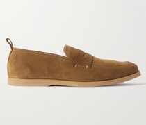 Leo Pennyloafers aus Veloursleder