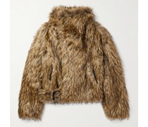 Asymmetrischer Mantel aus Faux Fur
