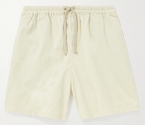 Gerade geschnittene Shorts aus Baumwollcord