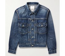 Social Sculpture 101 Jeansjacke mit Farbspritzern