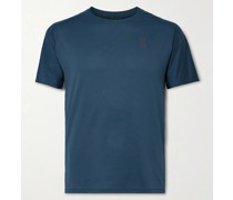 Performance-T T-Shirt aus Mesh und DryTec™-Material mit Logoprint