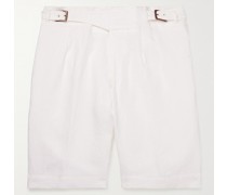 Gurkha Pleated Linen Shorts