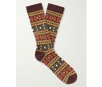 Socken aus Jacquard-Strick mit Fair-Isle-Muster