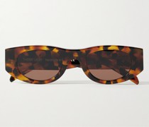 Mastermindy Oval-Frame Tortoiseshell Acetate Sunglasses