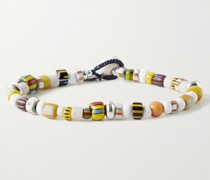 Armband mit Zierperlen, mehreren Steinen und Details aus Sterlingsilber