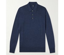 Schmal geschnittener Pullover aus Merinowolle mit Polokragen