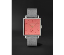 Tetra Grenadine Hand-Wound 29,5 mm Uhr aus Edelstahl mit Lederarmband, Ref.-Nr. 494
