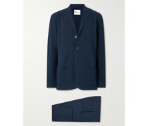 Aabigant Cotton-Blend Seersucker Suit Trousers