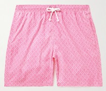 Gerade geschnittene mittellange Badeshorts mit Print