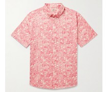 Playa Hemd aus einer Biobaumwollmischung mit Button-Down-Kragen und Blumenprint