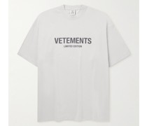 Oversized-T-Shirt aus Baumwoll-Jersey mit Logoprint