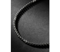 Rhodium-Plated and Silver Necklace