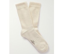 Cory Ribbed Cotton-Blend Socks