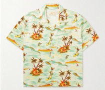 Baja Hemd aus bedrucktem Tencel™ mit Reverskragen