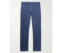 Concorde Hose aus Stretch-Baumwoll-Twill in Stückfärbung
