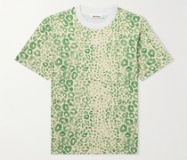 Original T-Shirt aus Biobaumwoll-Jersey mit Leopardenprint und Logostickerei