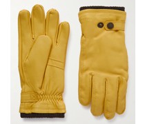 Birger PrimaLoft Fleece-Lined Full-Grain Leather Gloves