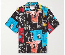 + Jean-Michel Basquiat Hemd aus Webstoff mit Reverskragen und Print