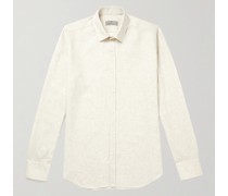 Spread-Collar Linen and Lyocell-Blend Gauze Shirt