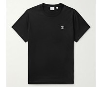 T-Shirt aus Baumwoll-Jersey mit Logostickerei