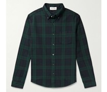 Mill Button-Down Collar Checked Cotton Shirt