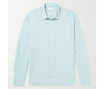 Garment-Dyed Linen-Blend Shirt