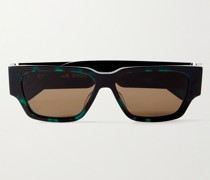 CD Diamond S5I Sonnenbrille mit D-Rahmen aus Azetat in Schildpattoptik mit silberfarbenen Details