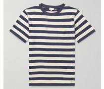Breton gestreiftes T-Shirt aus Jersey aus einer Baumwoll-Leinenmischung
