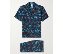 Pyjama aus Baumwollpopeline mit Print