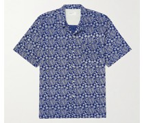 Camp-Collar Printed Cotton-Twill Shirt