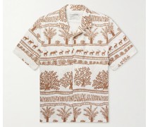 Gioia Hemd aus Baumwollpopeline mit Stickerei und Reverskragen