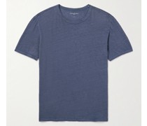T-Shirt aus einer Leinenmischung in Stückfärbung