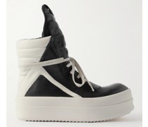 Geobasket Mega Bumper zweifarbige High-Top-Sneakers aus Leder mit überstehender Sohle