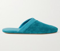 Knighton Slippers aus Veloursleder mit Lederbesatz