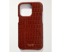 Croc-Effect Leather iPhone 13 Pro Case