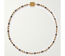 Davie vergoldete Kette mit Emaille und Süßwasserperlen