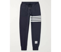 Tapered Striped Loopback Cotton-Jersey Sweatpants