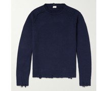 Pullover aus Baumwolle mit Distressed-Details