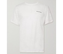 T-Shirt aus Hanf-Jersey mit Logoprint