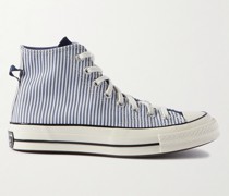 Chuck 70 Striped Canvas High-Top Sneakers