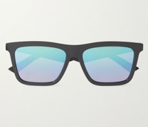 Dior B27 S1I Sonnenbrille mit D-Rahmen aus Azetat mit verspiegelten Gläsern und Logo