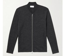 Double-Faced Merino Wool-Blend Bomber Jacket