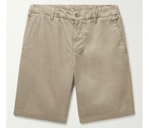 Theodor 1365 gerade geschnittene Shorts aus Twill aus einer Lyocell-Baumwollmischung