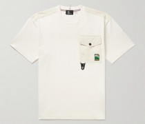 T-Shirt aus Jersey aus gekämmter Baumwolle mit Shell-Besatz und Logoapplikation