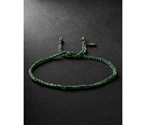 Lucky Money Armband aus geschwärztem Gold und Seide