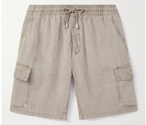 Baie gerade geschnittene Cargoshorts aus Leinen mit Kordelzug