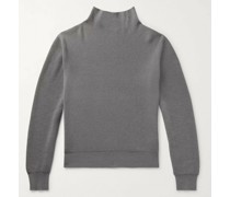 Daniel Stehkragenpullover aus Kaschmir in Rippstrick