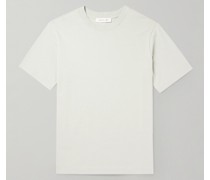 LM1-1 T-Shirt aus Baumwoll-Jersey mit Logostickerei in Stückfärbung