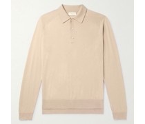 Pullover aus einer Mischung aus Wolle, Seide und Kaschmir mit Polokragen