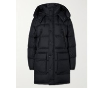 Forester Daunenjacke aus gestepptem Ripstop mit Logoapplikation und Kapuze